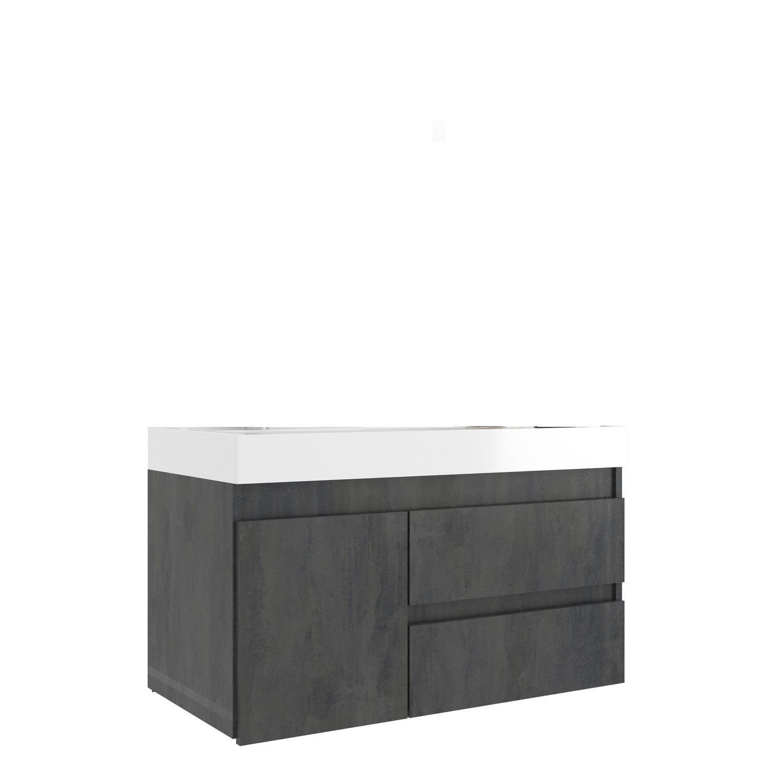 Gabinete Para Banheiro 50cm X 79cm Califórnia 80 Carbono
