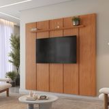 Painel Para Tv 75 Polegadas Com Prateleira 100% Mdf Moderno Naturalle