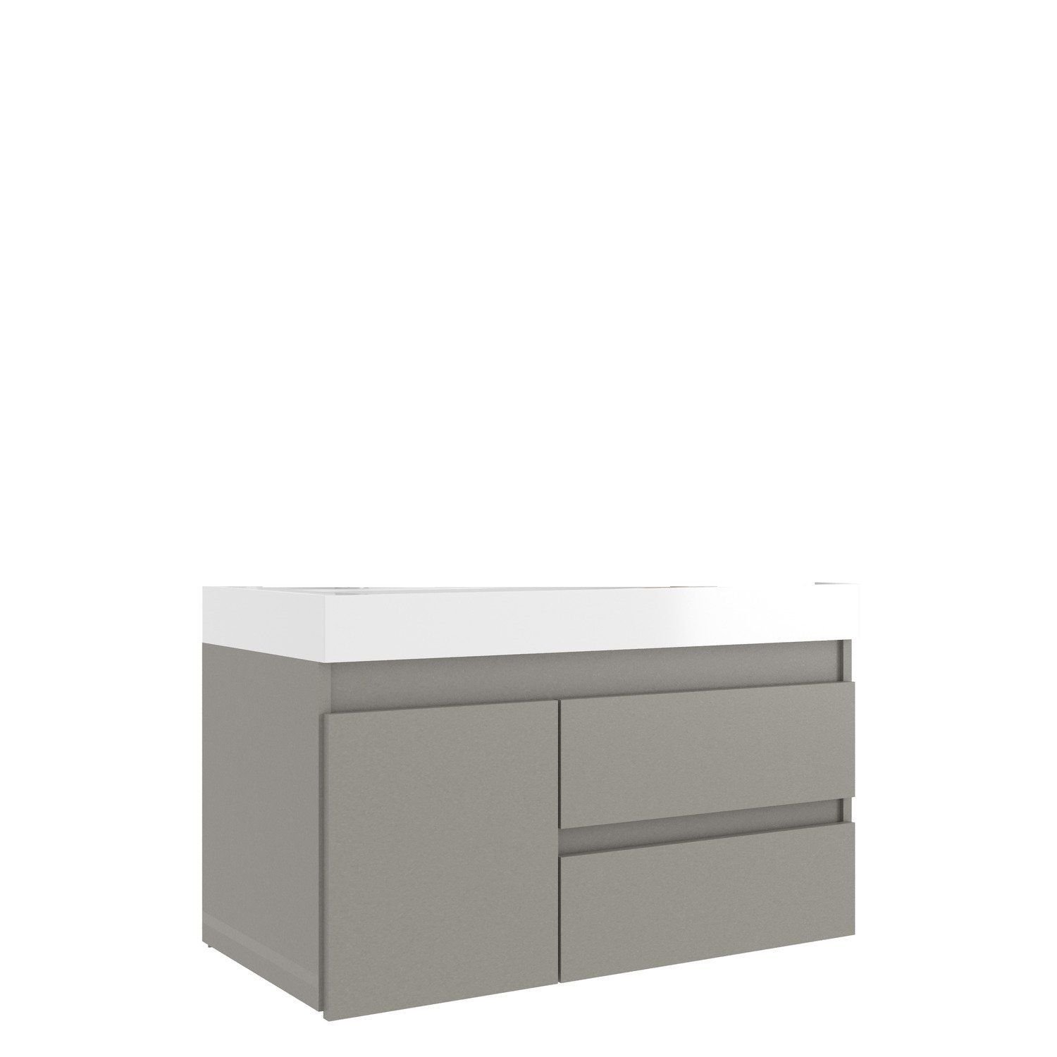 Gabinete Para Banheiro 79cm X 50cm Califórnia 80 Cimento