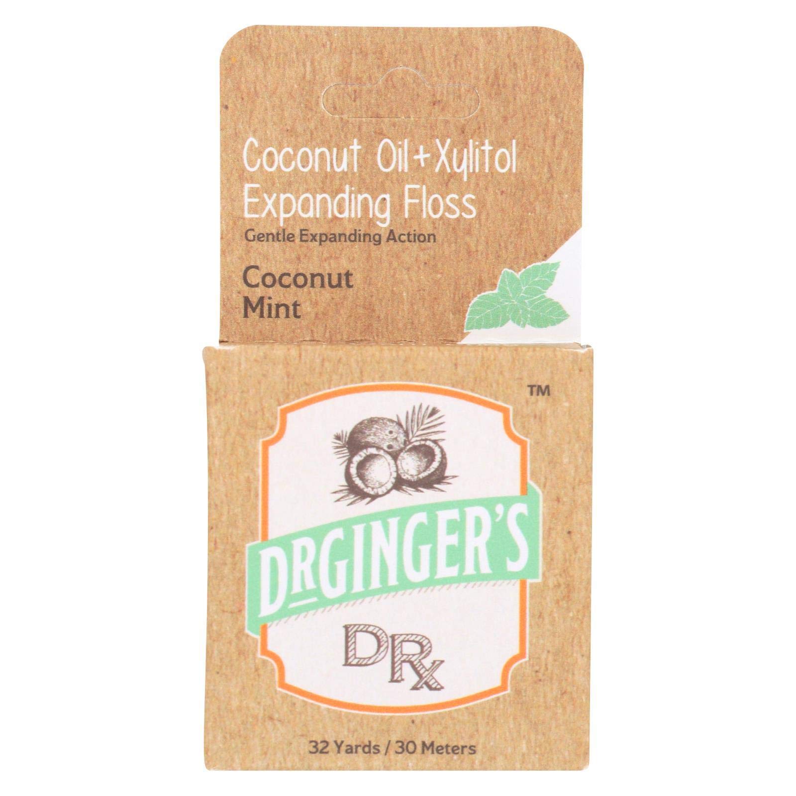 Floss Dr. Ginger's Coconut Mint Óleo De Coco + Xilitol 32m