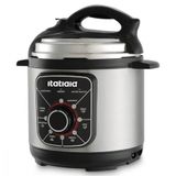 Panela De Pressão Elétrica Itatiaia Essencial 700w 3l Inox/preto 110v