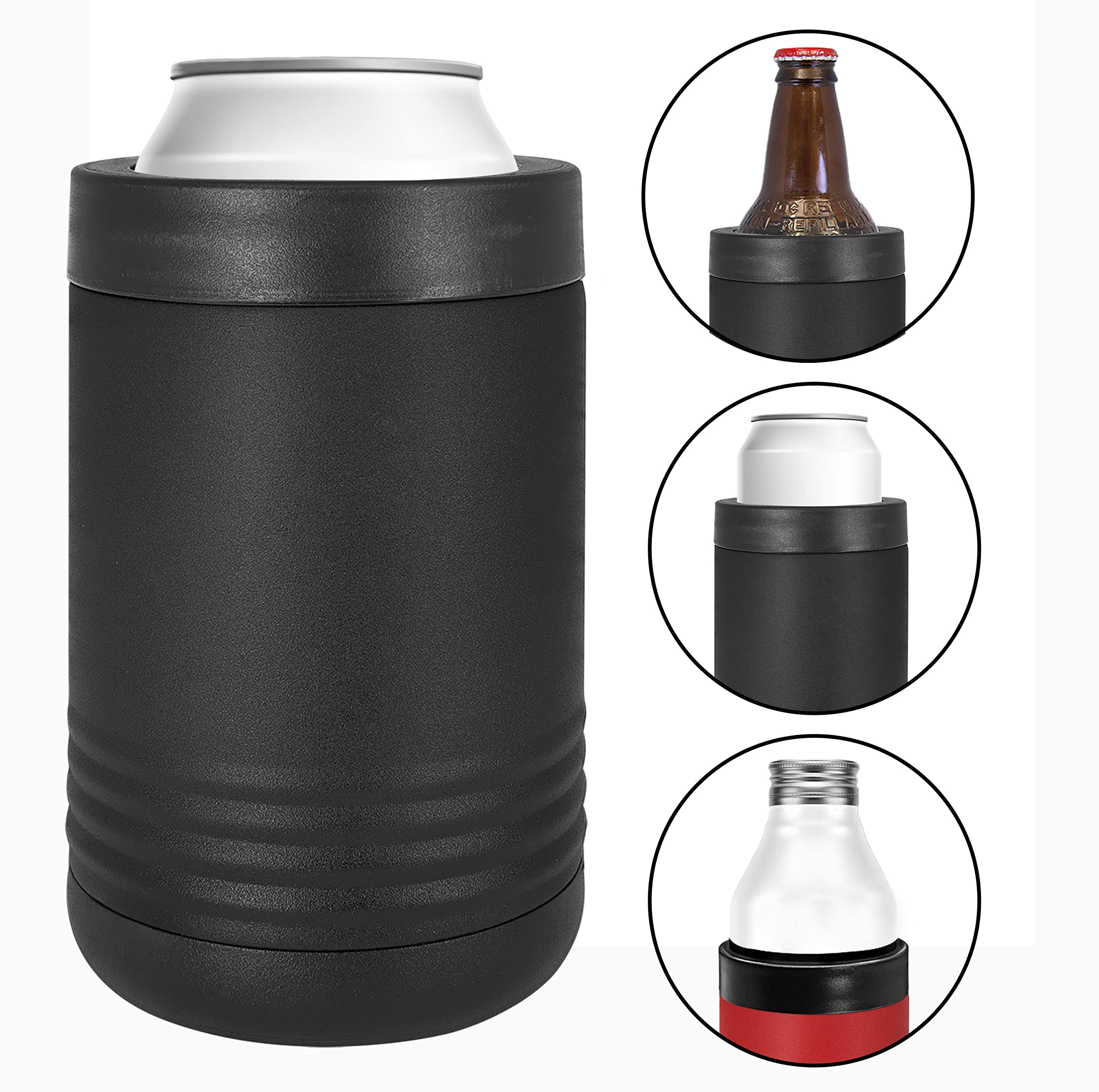Suporte Para Bebidas Ez Custom Gift Em Aço Inoxidável 350ml Preto