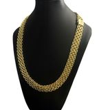 Cordão Cadeado Quádruplo 16mm - Banhado A Ouro 18k