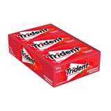 Goma De Mascar Trident Morango 8g Display Com 21 Unidades