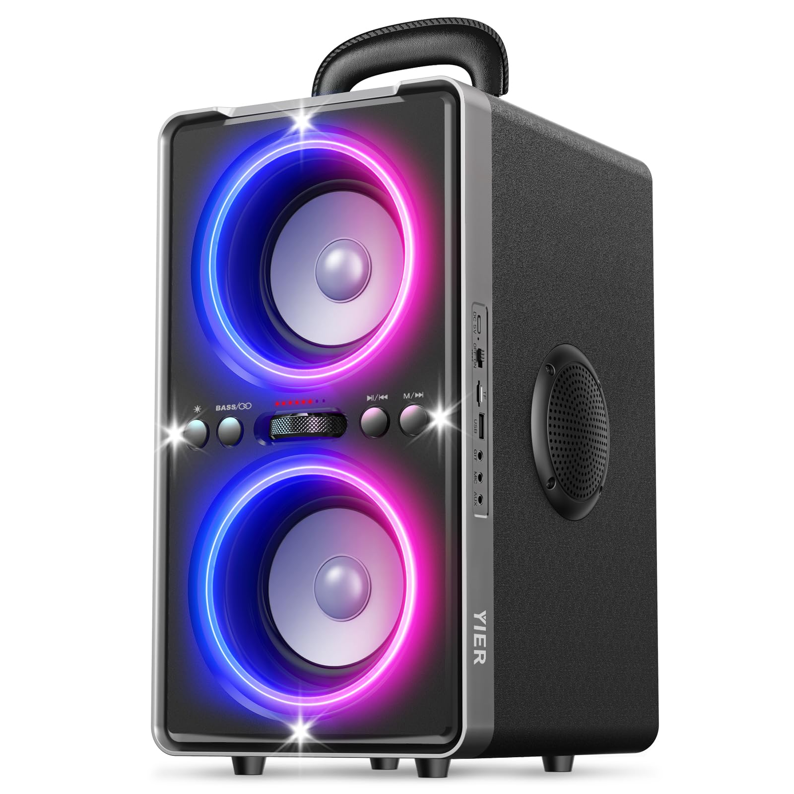 Alto-falante Bluetooth Para Festas Yier 200w Peak Com Subwoofer 160w