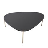 Mesa De Centro Organica Pe Metal Dourado Nero 28015 Artesano