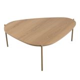 Mesa De Centro Organica Pe Metal Dourado Hanover 28015 Artesano