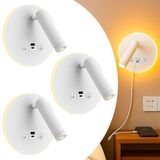 3 Arandela De Parede Leitura Flexível Led Usb E Usb-c Bet81