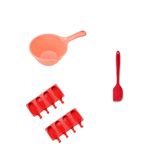 Kit Espátula Panelinha Multiuso 2 Formas Silicone Picolé