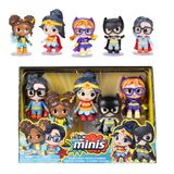 Pacote Múltiplo Mini Dolls Dc Super Hero Girls 3 Hero Com Mulher Maravilha