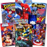 Pacote De Livros Para Colorir E Atividades Marvel &amp; Dc Superheroes