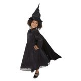 Vestido De Fantasia Wicked Elphaba Para Meninas Com Chapéu E Capa