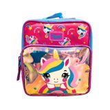 Lancheira Escolar Térmica Unicórnio Arco Iris Rku5004l Rosa