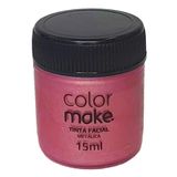 Tinta Facial Liquida Metalica Vermelha 15ml Color Make