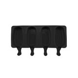 Forma De Silicone Magnum Picolé Mini Preta 4 Cavidades