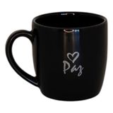 Caneca Preta Dizeres 200ml Café Chá Escritório