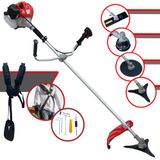 Roçadeira Profissional Anmax Cg520p À Gasolina 52cc 2,2hp 4 Opções De Corte Com Lâmina 2 Pontas, Lâmina 3 Pontas, Lâmina 40 Dentes E Carretel
