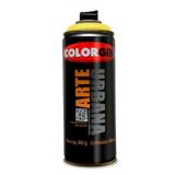 Spray Arte Urbana Amarelo Canário 912 Colorgin Tinta Acrílica Fosca Alvenaria Concreto Madeira 48 Co