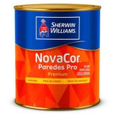 Tinta Acrílica Novacor Paredes Pro Acetinado Branco - 900ml - Super Cobertura