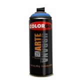 Spray Arte Urbana Azul Netuno 925 Colorgin - Tinta Acrílica Fosca Para Alvenaria, Madeira E Metal