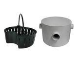 Caixa De Gordura Redonda 250x180x75x40mm Com Cesto - Pvc Rígido - Plastipan