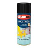 Spray Esmalte Sintético Preto Fosco 350ml - Ideal Para Ferro, Madeira E Metal