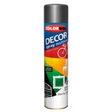 Spray Colorgin Metálico Grafite Médio 360ml - Multiuso Para Metal, Madeira, Gesso E Cerâmica