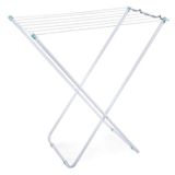 Varal De Chão Slim Branco 79x42cm - Estrutura Em Aço - Peças Em Polipropileno