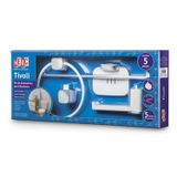 Kit Acessórios Banheiro 5 Peças Branco/cromado Tivoli Herc - Abs - Fácil Instalação