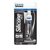Silicone Alta Temperatura Preto 50g - Adesivo Selante Resistente A Óleo - Tekbond