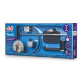 Kit Acessórios Banheiro 5 Peças Preto/cromado Tivoli Herc Abs Fácil Instalação Sistema Anti-giro