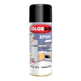 Spray Epóxi Preto 350ml Colorgin Alta Resistência Brilhante Eletrodomésticos Móveis Ferramentas