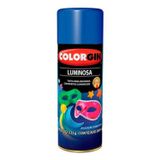 Tinta Spray Luminosa Azul 350ml - Colorgin Para Decoração E Artesanato