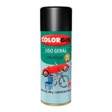 Spray Metálico Preto Uso Geral 400ml - Tinta Colorgin Para Geladeiras, Bicicletas E Móveis De Aço