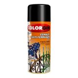 Spray Antiferrugem 3 Em 1 Preto 2032 Colorgin Ferro Metal Alto Brilho Ambientes Internos Externos