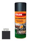 Spray Alta Temperatura Preto Fosco 600°c Para Escapamentos E Chaminés - Colorgin