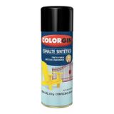 Spray Esmalte Sintético Preto 350ml - Ideal Para Ferro, Madeira, Metal E Mais