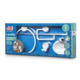 Kit Acessórios Banheiro 5 Peças Branco/cromado - Cabideiro, Saboneteira, Toalheiro - 50x21x6cm