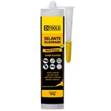 Selante Siliconado Cinza Base D&#39;água 360g Anti-fungo Anti-mofo Vidros, Alumínio, Cerâmica Azulejo