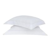 Kit 2x Fronha Cetim Damask Square Branca 50x70cm Buddemeyer
