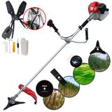 Roçadeira Lateral À Gasolina Cg520p Anmax 52cc 2,2hp Alta Rotação Completa 4 Em 1 Com Carretel Nylon + Faca 2 Pontas + Faca 3 Pontas + Faca 80 De