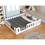 Cama Penélope Montessoriana Com Grade De Segurança Colchão Incluso