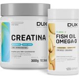 Kit Fish Oil Ômega 3 Meg-3 (120 Cáps) + Creatina (300g) Dux