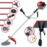 Roçadeira Lateral Anmax Cg520p À Gasolina 2t 52cc 2,2hp 5 Opções De Corte Com Faca 2 Pontas, Faca 3 Pontas, Faca 40 Dentes, Faca 80 Dentes E Carr
