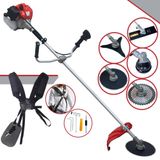 Roçadeira Cortador De Grama Completo Anmax Cg520p Tb À Gasolina 2t 52cc 10.000rpm 2,2hp De Potência Com Kit 4 Lâminas De Corte E Cabeçote De Nyl