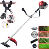 Roçadeira Máquina De Corta Grama Cg520p Anmax À Gasolina 52cc 2,2hp 10.000rpm Com Carretel + Faca 2 Pontas + Faca 40 Dentes + Escova De Aço 38 Ce