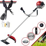 Roçadeira Cortador De Grama À Gasolina Cg520p 2t 52cc 2,2hp De Alta Performance Com Carretel E Lâmina 2 Pontas + Extra Lâmina 40 Dentes E Escova