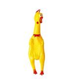 Galinha Mordedor Sonoro Apito 18cm Para Cachorros Pequenos