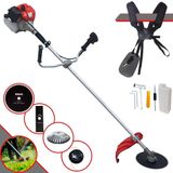 Roçadeira Podador De Grama Lateral À Gasolina Anmax Cg520p 52cc 2,2hp Completa Com Carretel De Nylon + Faca 2 Pontas + Faca 80 Dentes + Escova De A
