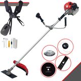 Roçadeira Máquina De Corta Grama À Gasolina Cg520p 2t 52cc 2,2hp Alta Rotação Com Carretel E Lâmina 2 Pontas + Extra Lâmina 80 Dentes E Escova